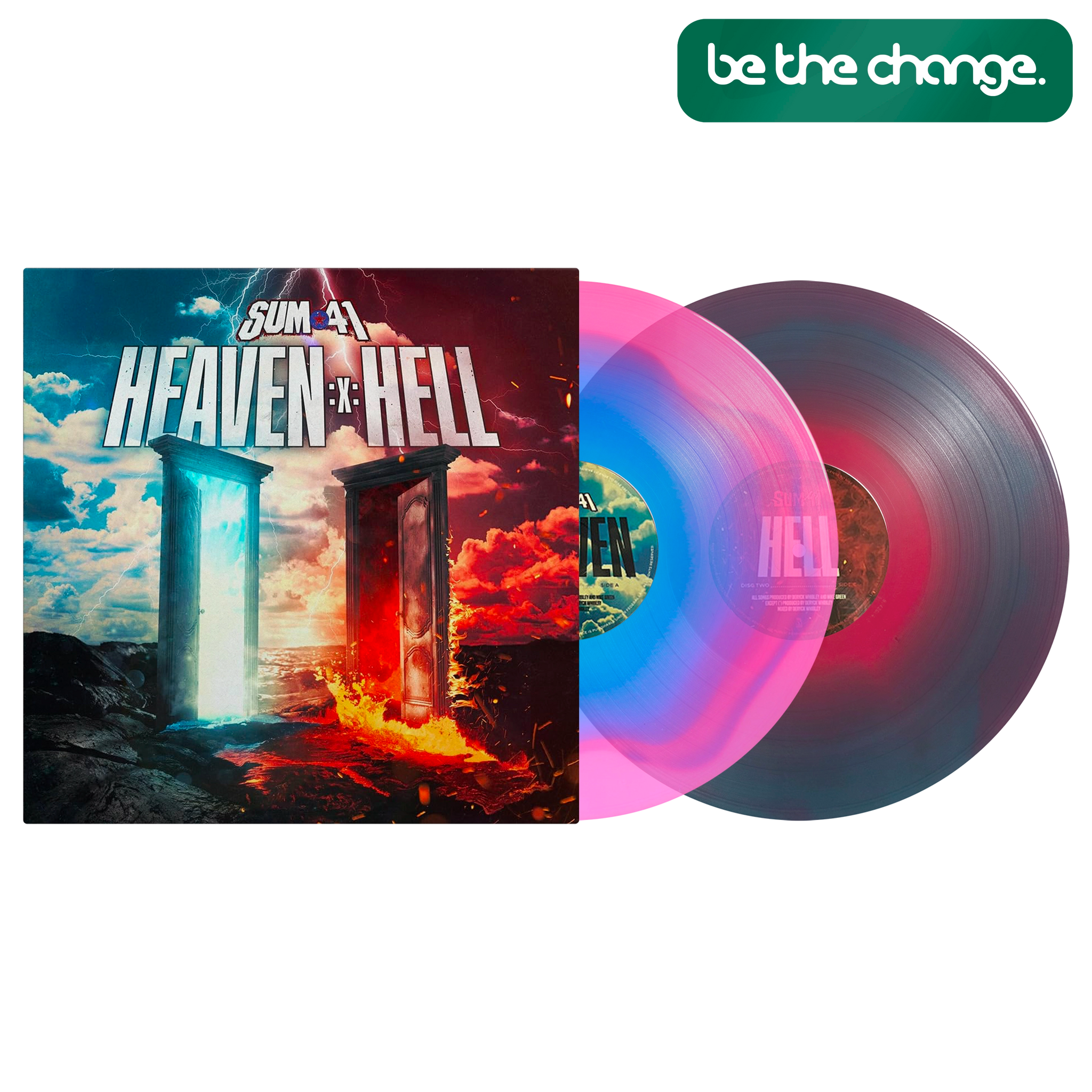 Heaven :x: Hell Pink & Light Blue Yolk Double Vinyl LP