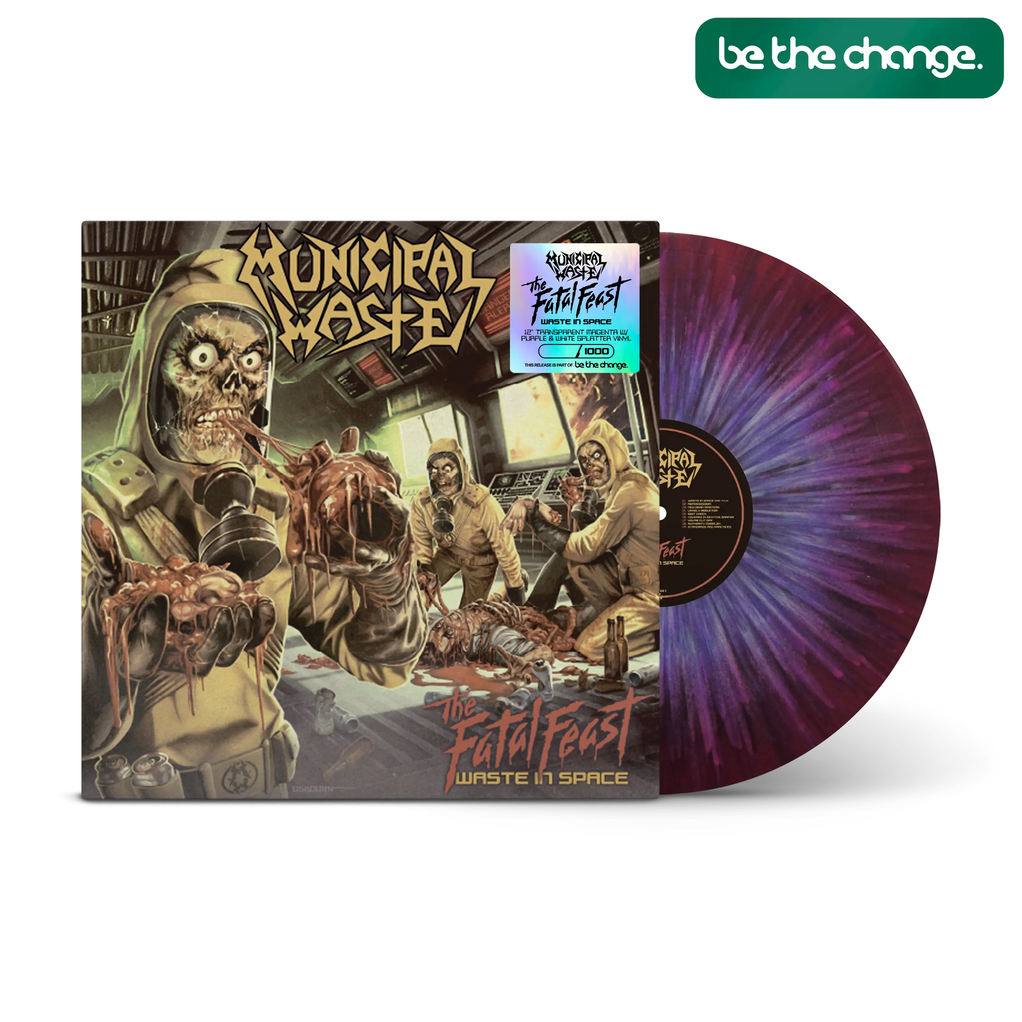 The Fatal Feast Transparent Magenta w/ Purple & White Splatter Vinyl LP