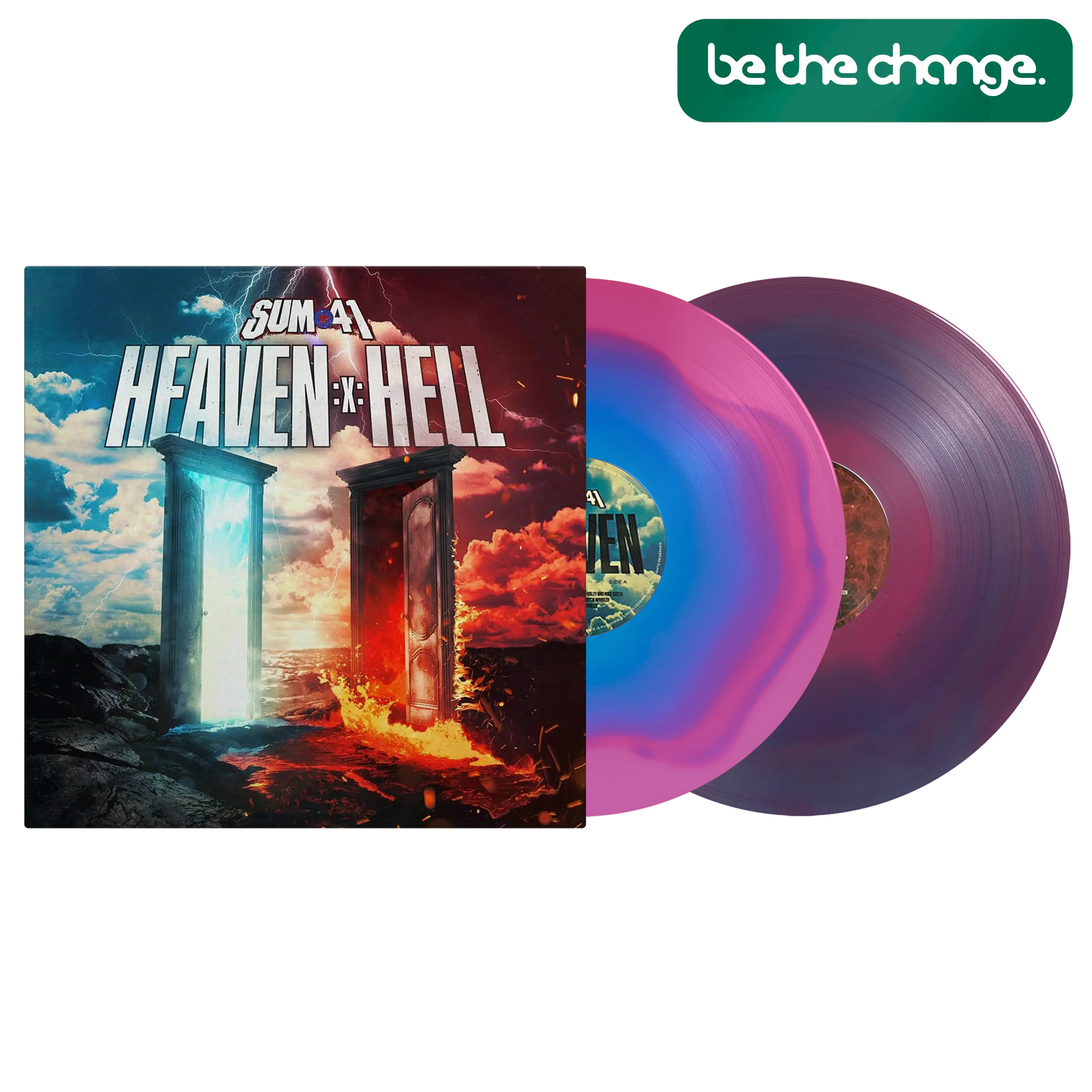 Heaven :x: Hell Pink & Light Blue Yolk Double Vinyl LP