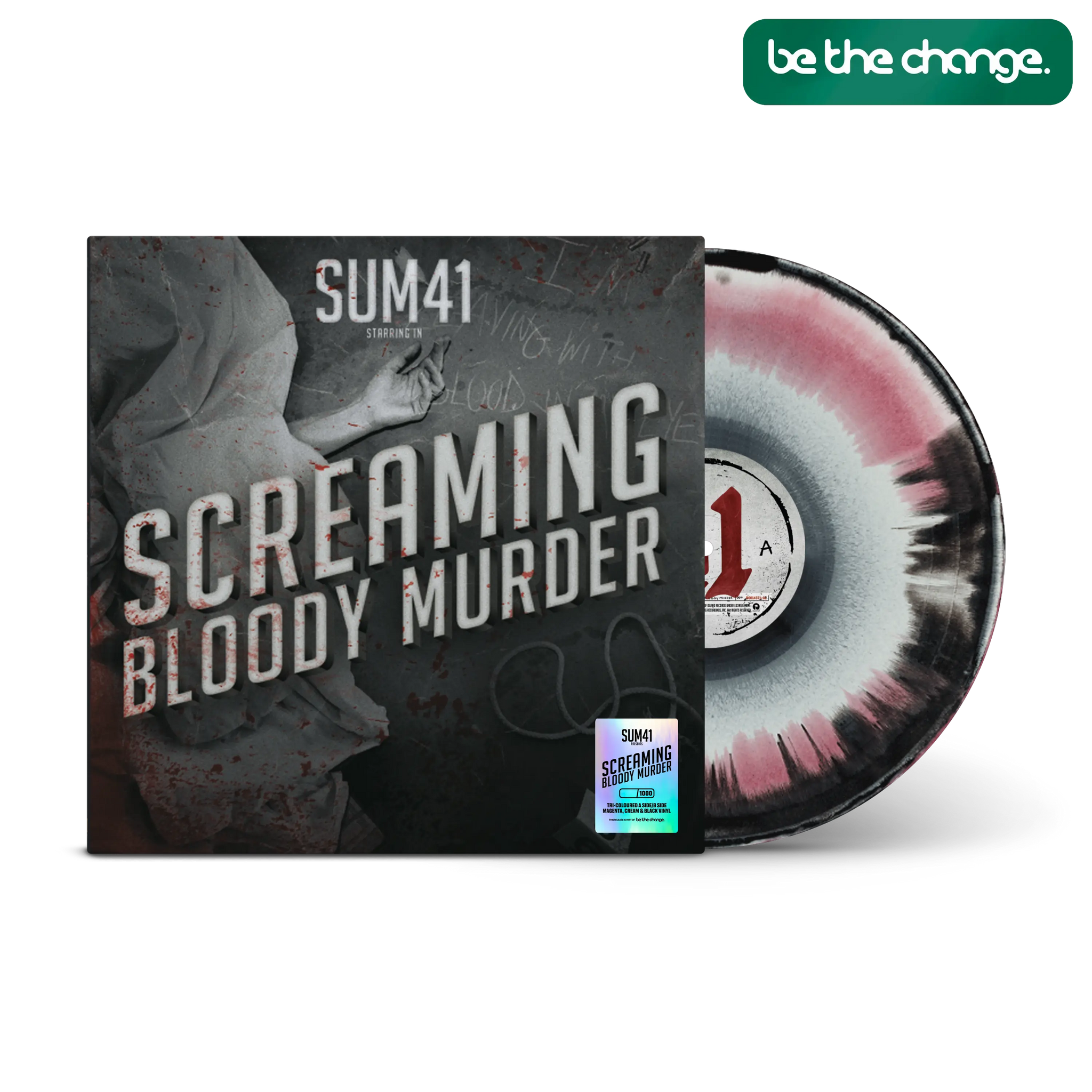 Screaming Bloody Murder Tri-coloured A Side/B Side Magenta, Cream & Black Vinyl LP