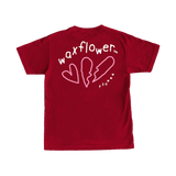 Waxflower-BrokenHeartTee-DarkRed-Back