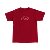 Waxflower-BrokenHeartTee-DarkRed-Front